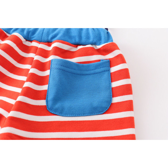 18M-7Y Toddler Boys Red Striped Shorts  Boys Boutique Clothing  