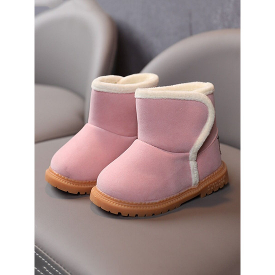 Solid Color Lamb Wool Snow Boot For Little Kids  Kids Shoes  