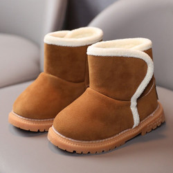 Solid Color Lamb Wool Snow Boot For Little Kids  Kids Shoes  