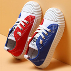 Color Blocking Kid Canvas Shoes  