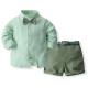 9M-5Y Toddler Boys Suit Sets Bowtie Striped Shirts And Shorts  Boys Clothing  