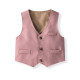 12M-5Y Toddler Boys Pink Suit Sets Shirts & Suspender Pants & Vest  Boys Clothing  