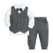 6M-4Y Toddler boys Long Sleeve Shirt Vest Pants Three Piece Set  boys Clothes  