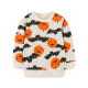 18M-7Y Toddler Halloween Pumpkin Print Crew Neck Pullover  Toddler Clothes  