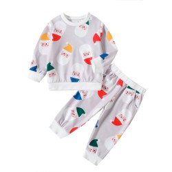 3M-4Y Toddler Long-Sleeved Sweater & Pants Christmas Casual Suit  Girls Clothes  