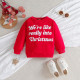 12M-5Y Toddler Boys Christmas Long Sleeve Alphabet Pullover Sweatshirt  Boys Clothing  