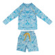 18M-6Y Toddler Girl & Boy Swimwear & Beachwear Sets Long-Sleeved Printed Top And Shorts  Children'S Clothing  