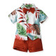 6M-6Y Toddler Boys Beach Sets Tropical Print Bowtie Shirts & Shorts  Boys Clothing  