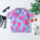 18M-6Y Toddler Boys Seaside Holiday Printed Short Sleeve Lapel Floral Shirt  Boys Clothes  