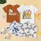 9M-4Y Toddler Boys Palm Leaf T-Shirt And Pants Two-Piece Sets  Boys Clothing  