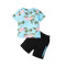 18M-7Y Toddler Boys Beach Sets Flower T-Shirts And Letter Shorts  Boys Clothing  