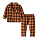 9M-7Y Toddler Boys Pajamas Two-Piece Set Plaid Cotton Cardigan And Pants  Boys Clothes  