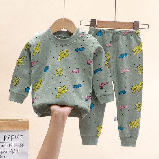 6M-6Y Toddler Girls Boys Sets Cotton Pajamas Home Clothes Pullover & Pants  Toddler Clothing  